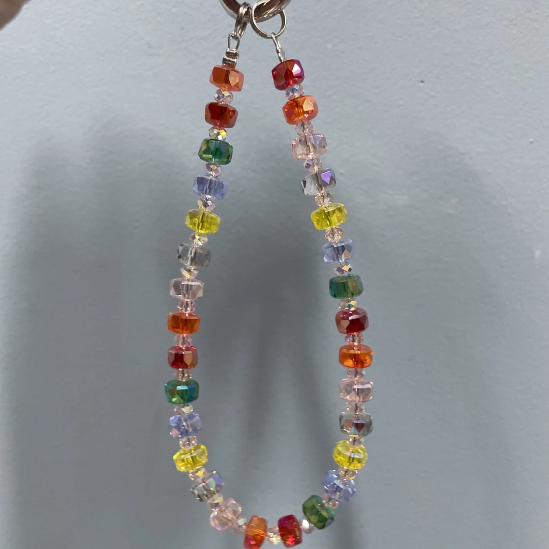 车轮珠彩色款手机链H36