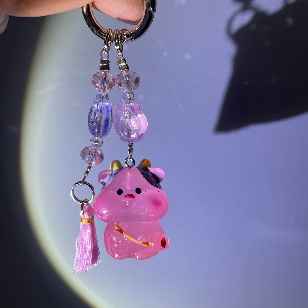 夜光可爱牛牛手机坠D63