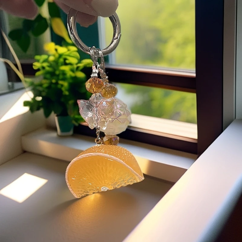 夜光小橘子瓣手机坠D683