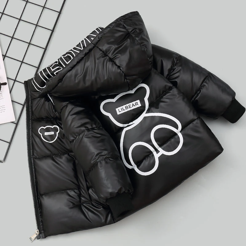 小黄鸭童装儿童羽绒棉服2024冬季新款中小童洋气宝宝免洗亮面外套