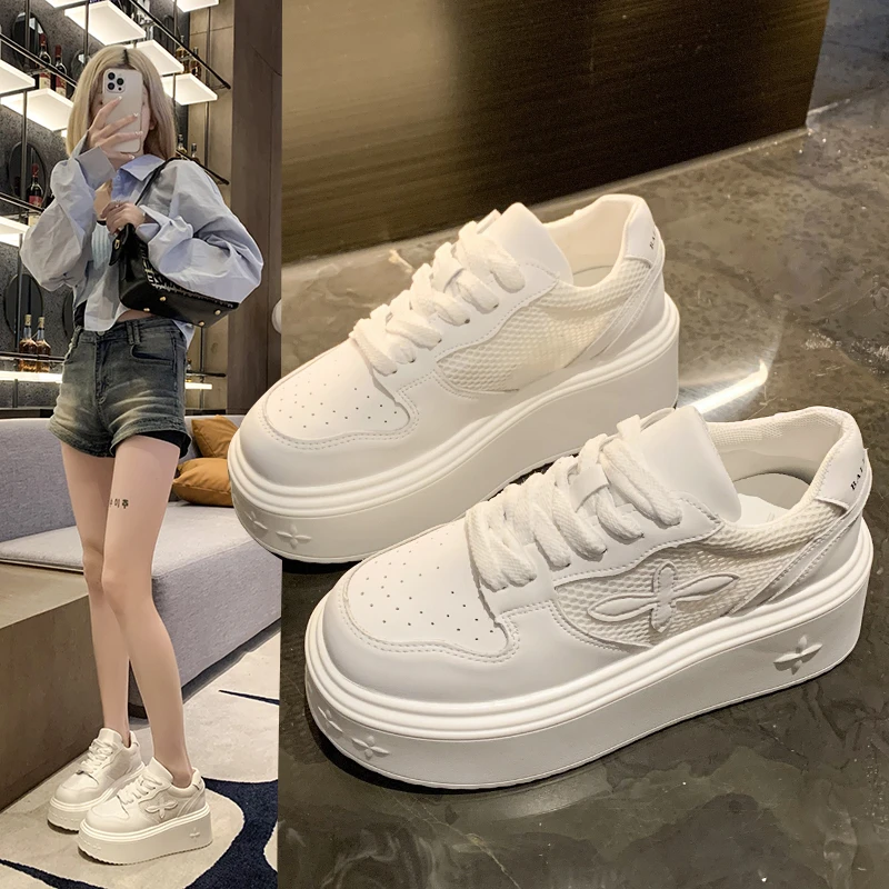 鞋子女鞋网红百搭休闲鞋厚底白鞋ins夏季新款系带运动鞋