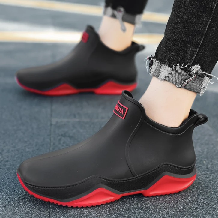雨鞋短筒男款防水鞋成人女雨靴防滑耐磨胶鞋加绒保暖时尚靴休闲