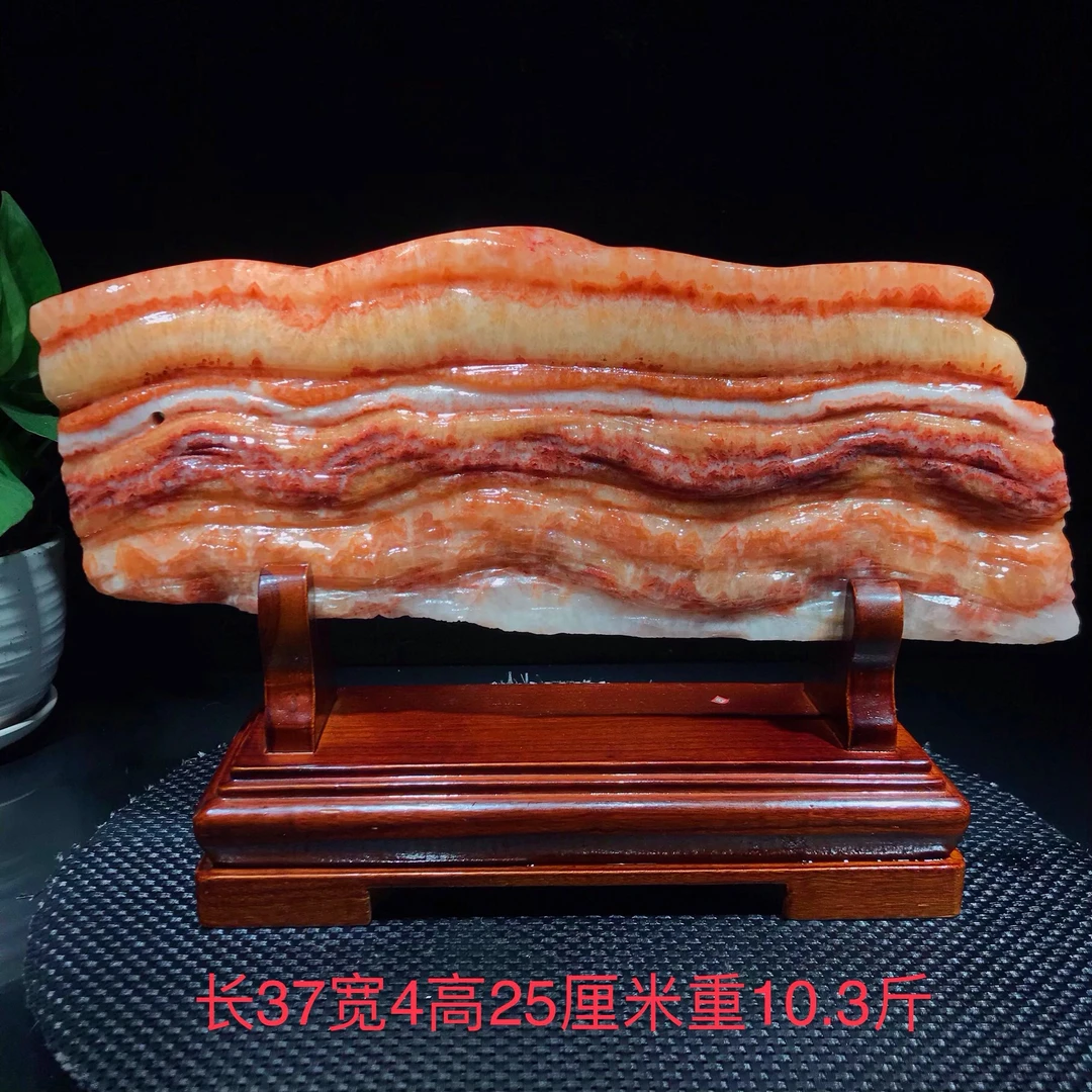 精品奇石 天然奇石猪肉石腊肉五花肉原石摆件观赏石摆件收藏石头