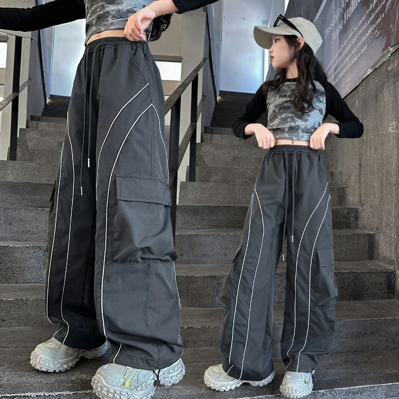 女童工装裤秋季2024新款儿童秋装洋气长裤女孩春秋款裤子大童早秋