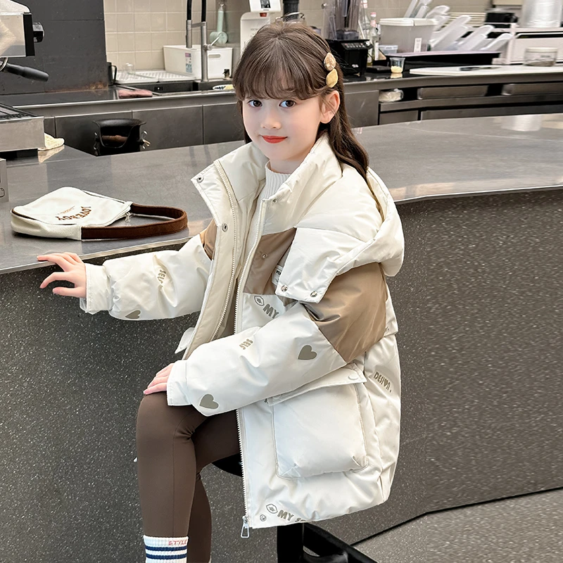 女童棉服冬季2024新款洋气儿童加厚保暖羽绒棉衣女孩冬装棉袄外套
