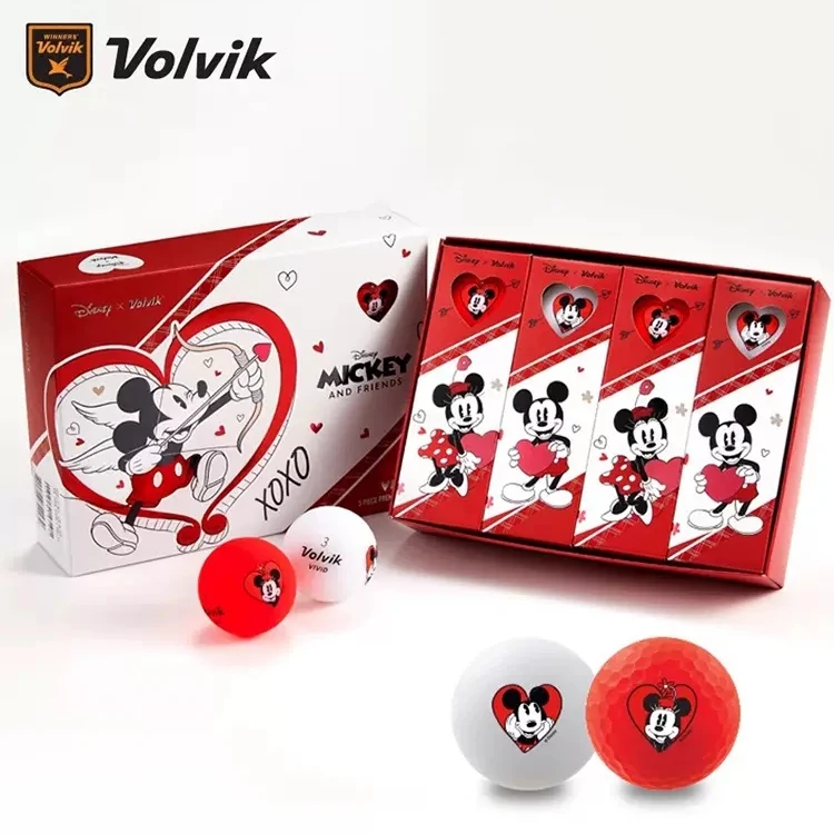 VOLVIK韩国高尔夫球VIVID哑光三层球丘比特迪士尼授权联名款可爱