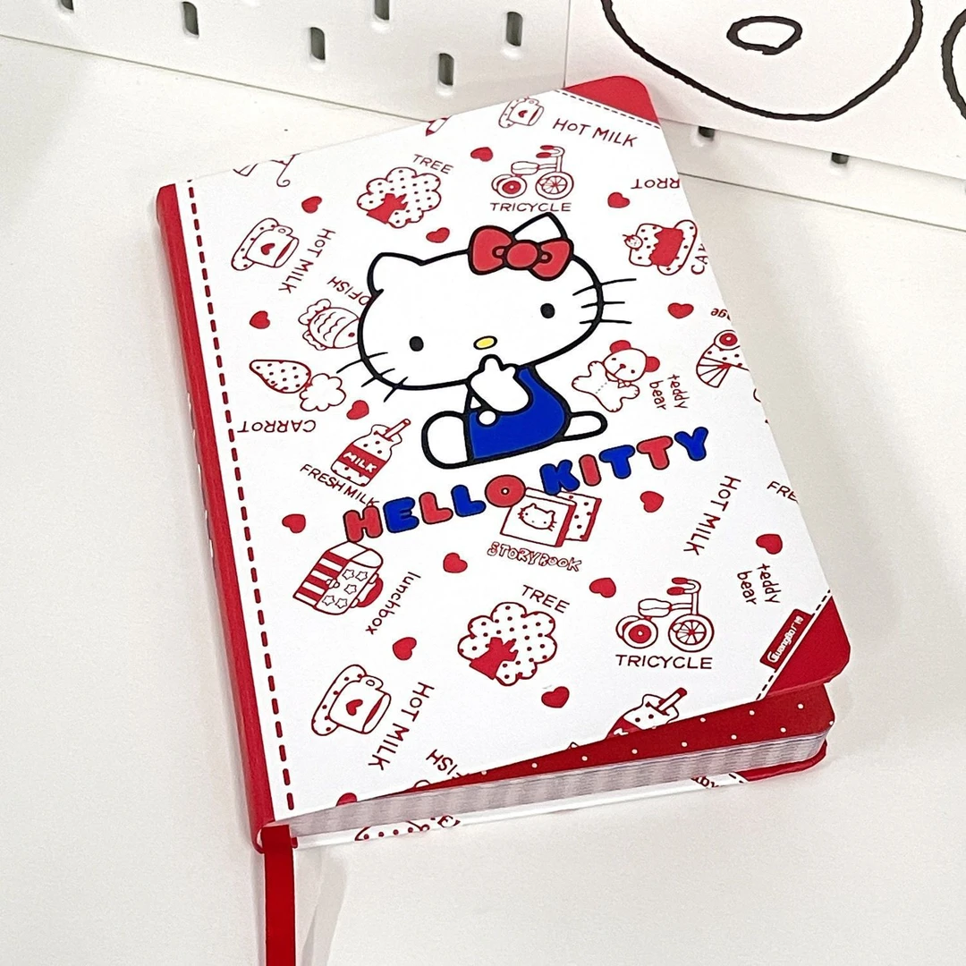 hellokitty笔记本学生可爱彩页硬壳记事本少女心超萌凯蒂猫日记本