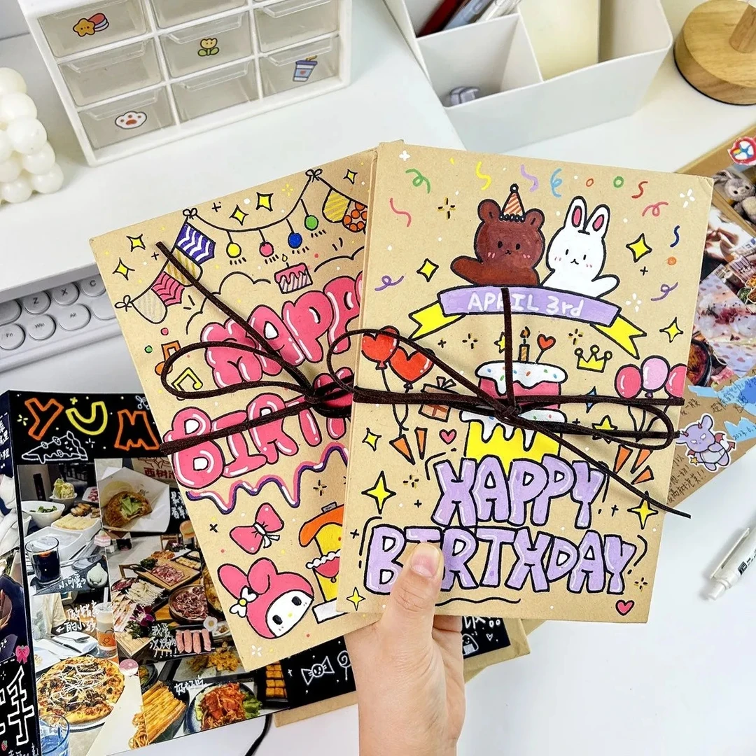 【川上】手风琴本折叠式DIY手工相册本复古加厚创意纪念册情侣礼物