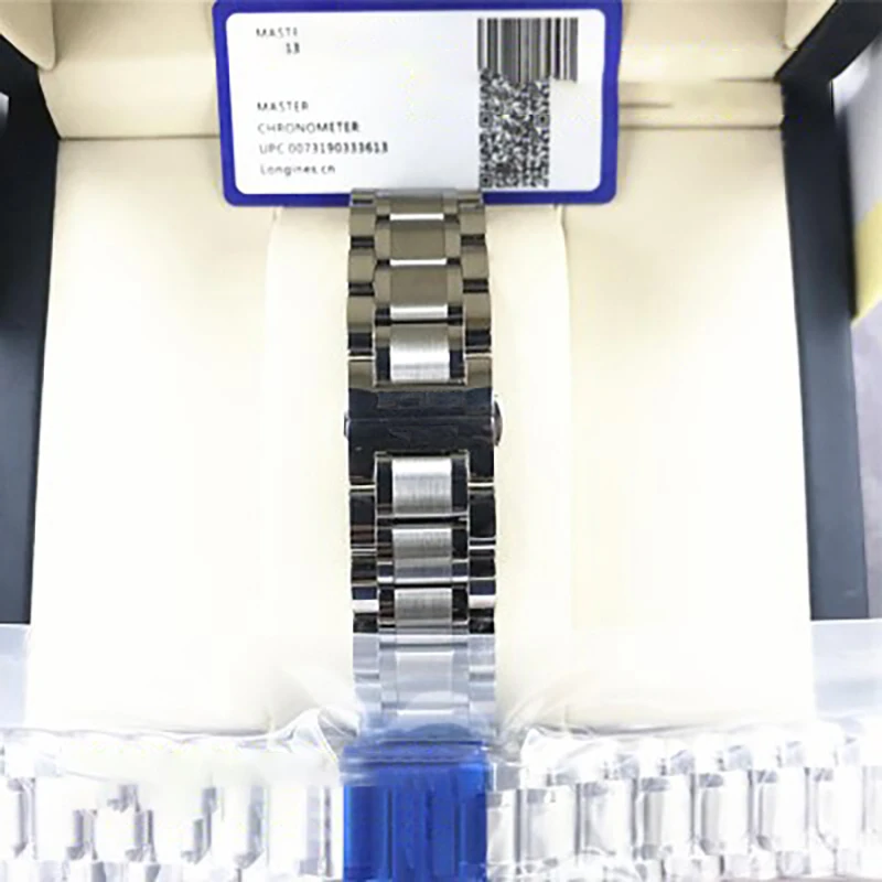 适配浪琴表带钢带精钢名匠月相男女L2.673.4 L2.793.4 19 20 21mm