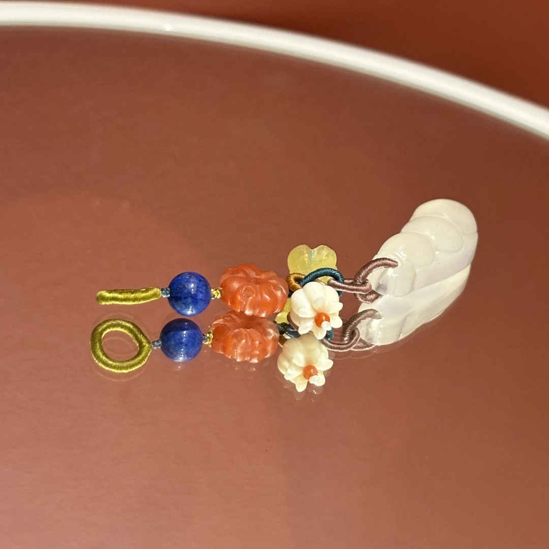 X-103仙仙直播间同款豆子小提溜纯手工国风挂件