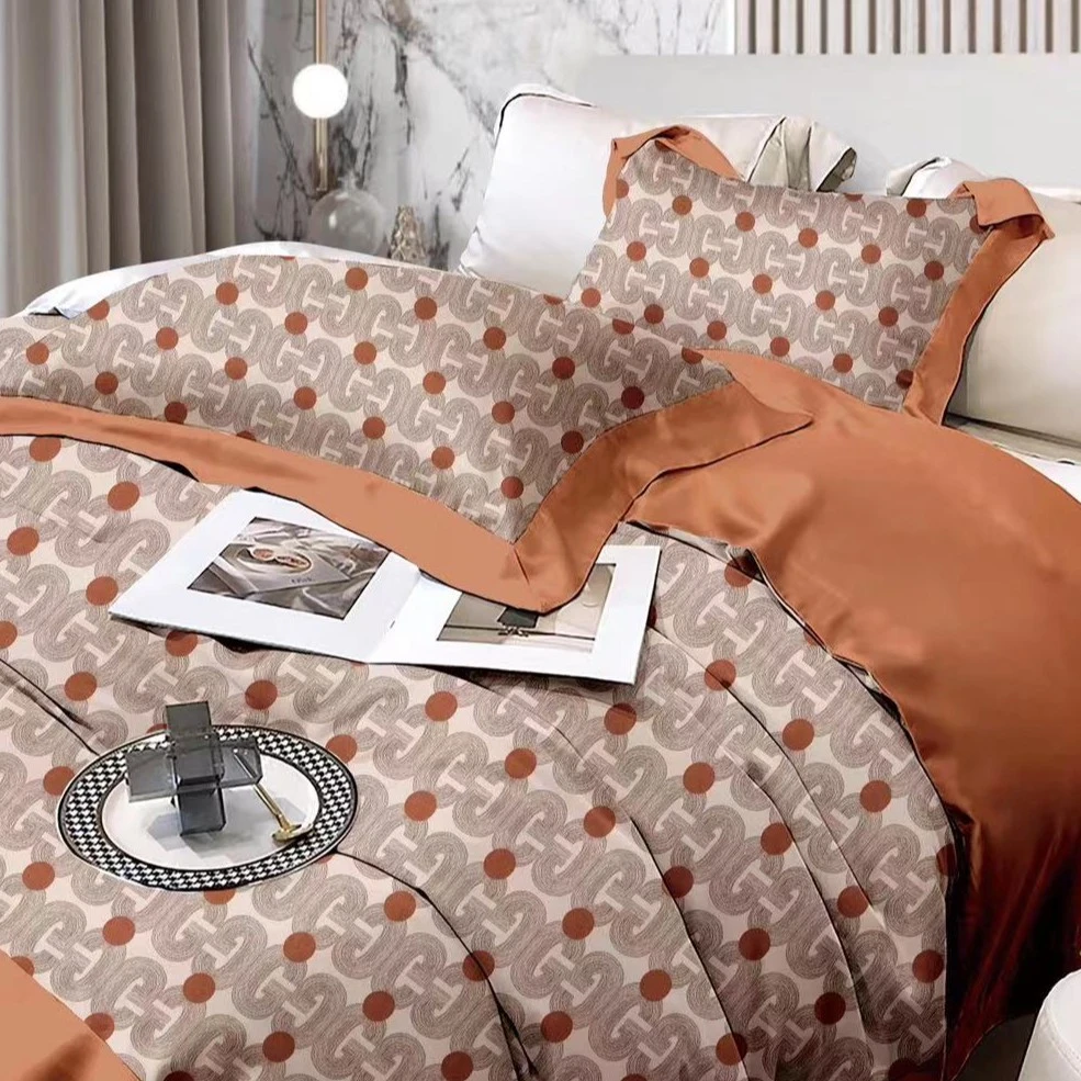 C5853 纯棉生态磨毛四件套 拉斐尔红200*230轻奢柔软秋冬加厚保暖