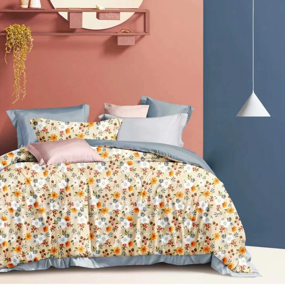 N2058标准13376纯棉双人被套 林间 200*230 斜纹精梳棉被双人被罩