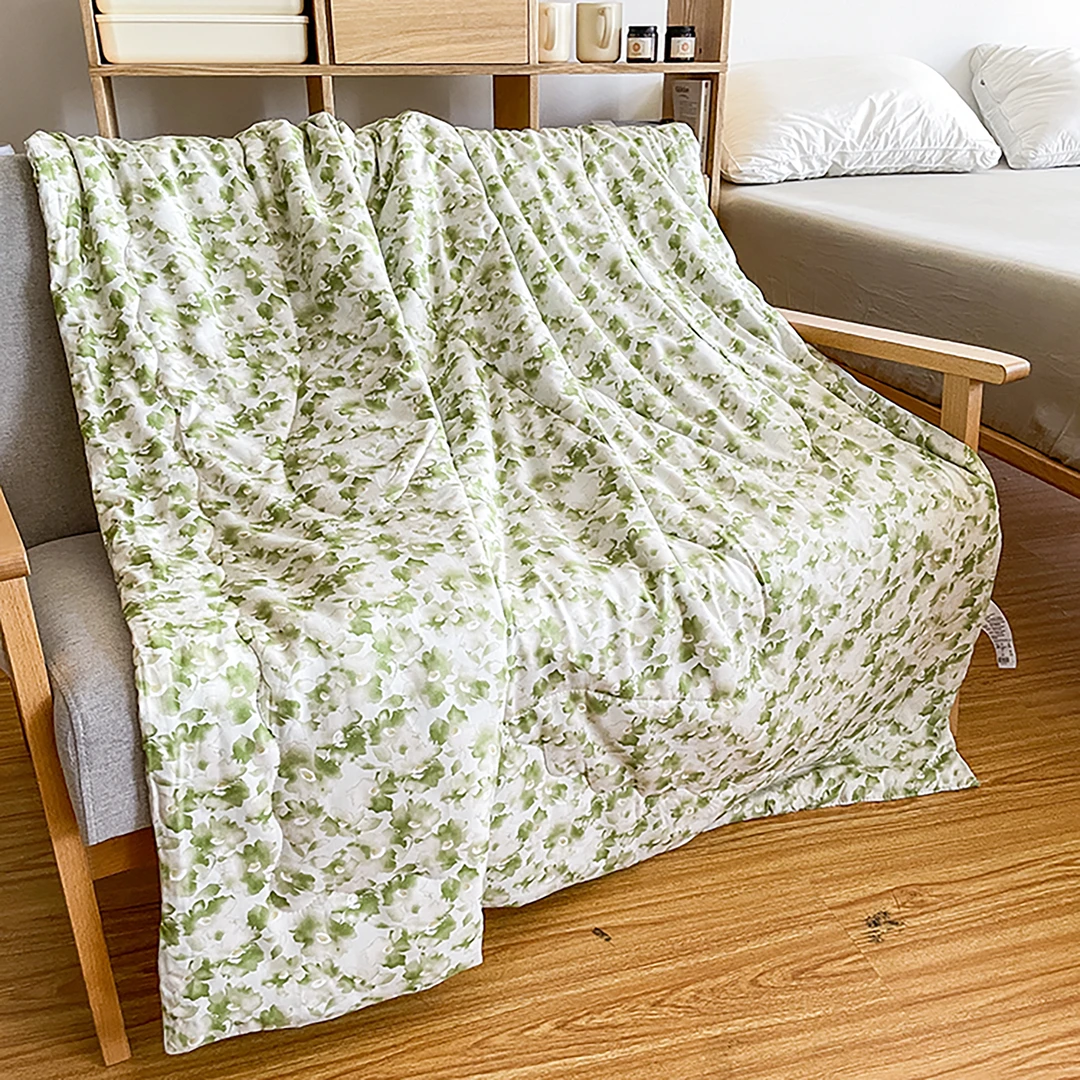 A5028 人造棉单人夏被 碧玉140*190学生轻薄空调房丝滑柔软透气