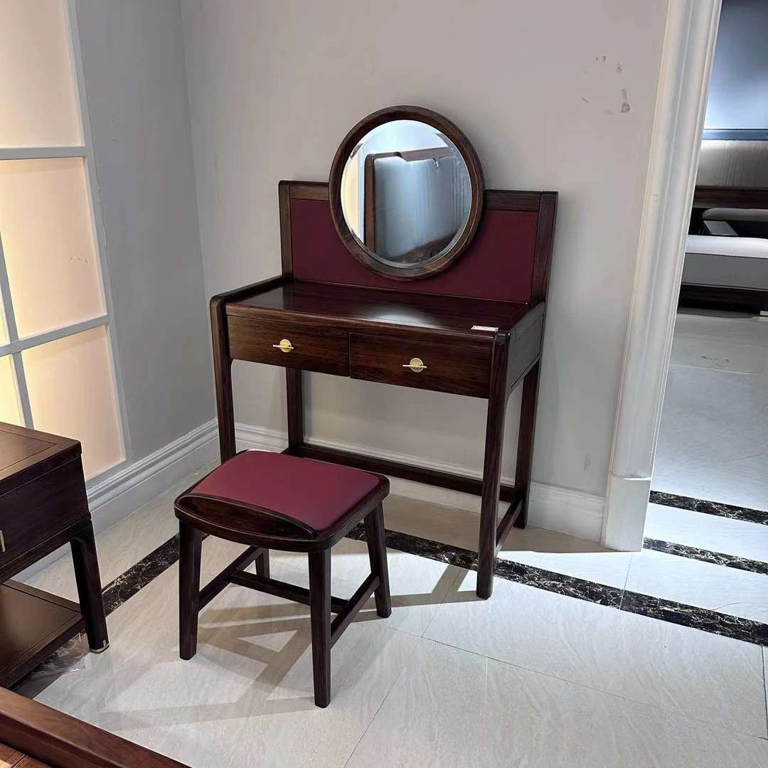 【CL】1-123妆台新中式简约化妆桌禅意化妆台900*450*1300