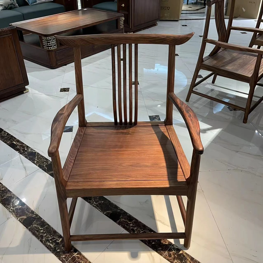 HF-333茶椅客椅新中式禅意实木椅餐椅690*580*960