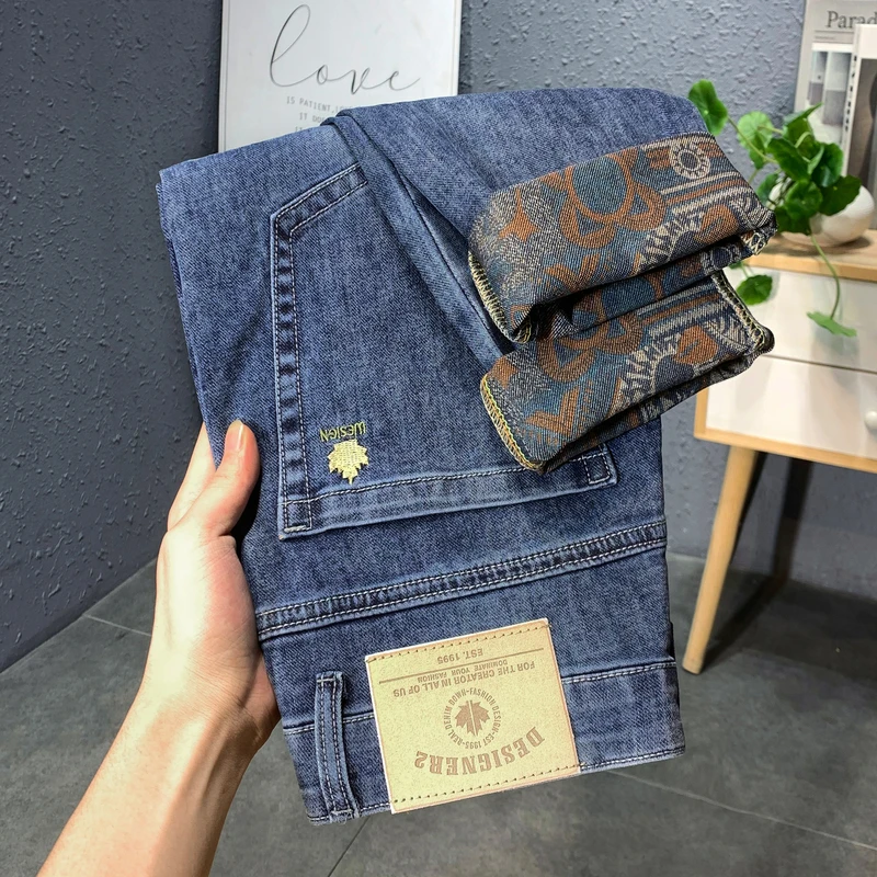 2298男士直筒时尚牛仔裤男款微弹百搭牛仔裤男士商务时尚牛仔裤