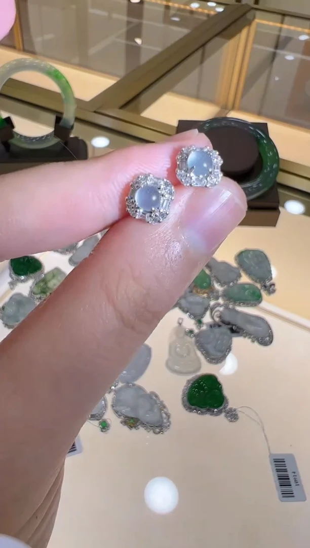 【闪购商品】翡翠耳饰银S925镶嵌多样性团购发一件