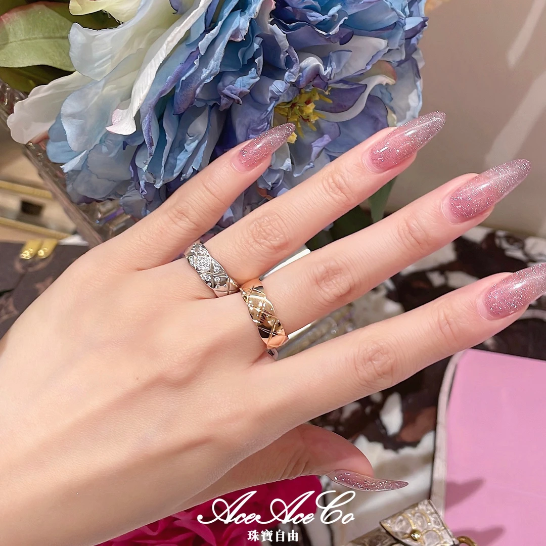 925银合成锆石戒指 【雪姐专属】Aceaceco可可小姐菱格戒指时尚轻奢