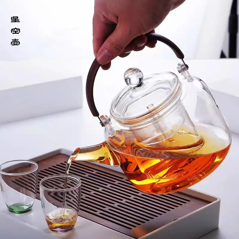 明信唐明信唐茶壶蒸煮一体专用壶四代壶耐高温加厚透黑色