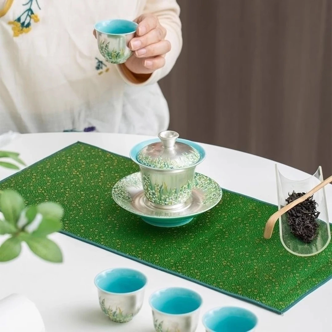 茶具盖碗悬停挂盖三才盖碗高端高档轻奢防烫手工陶瓷功夫茶泡茶杯