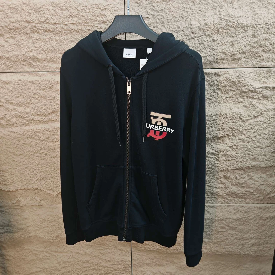 夹克潮流男款博柏利/Burberry tb 拉链 ：M ： 新 时尚连帽运动