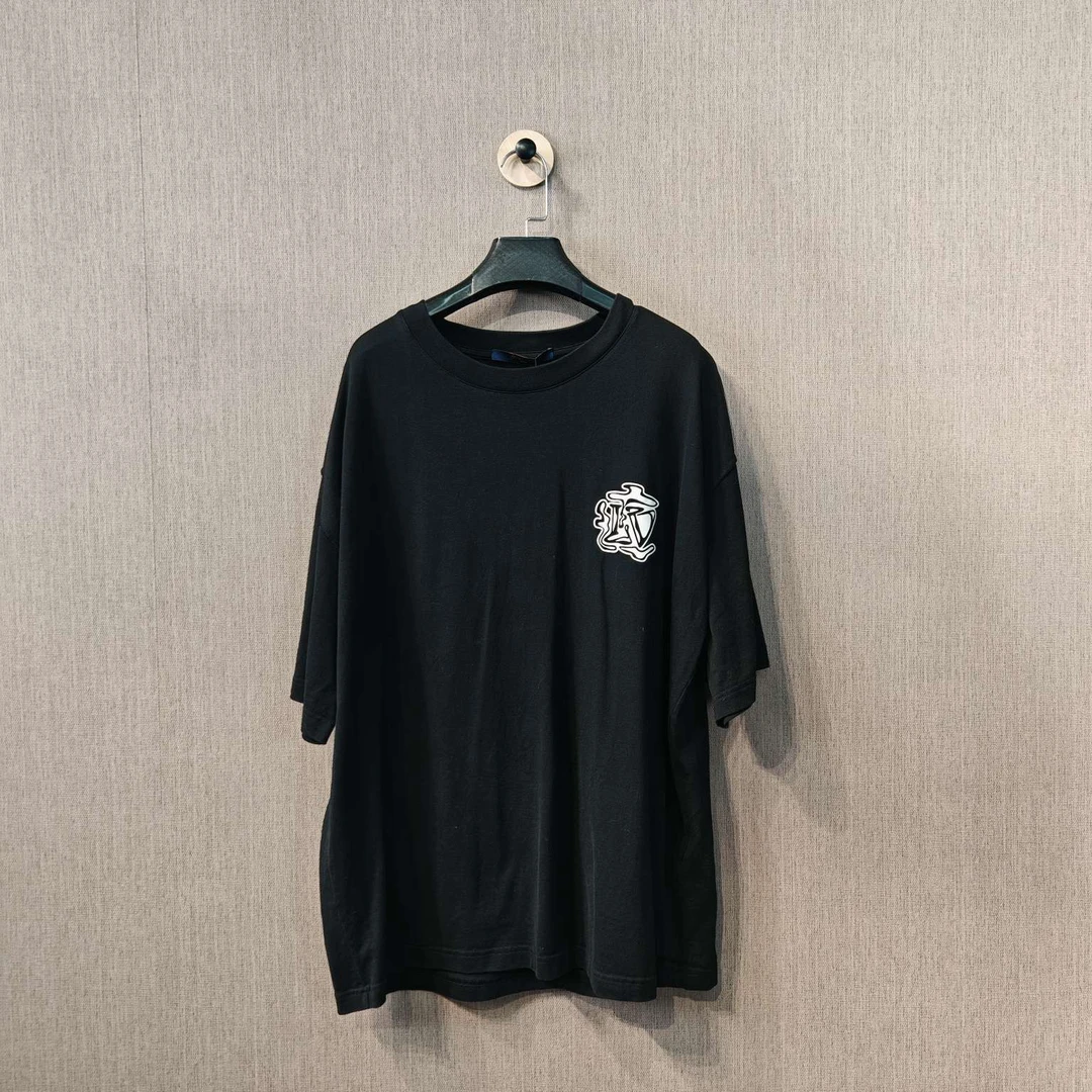 XXL 98新 路易威登/Louis Vuitton 烟雾 瘾短袖  时尚黑色圆领