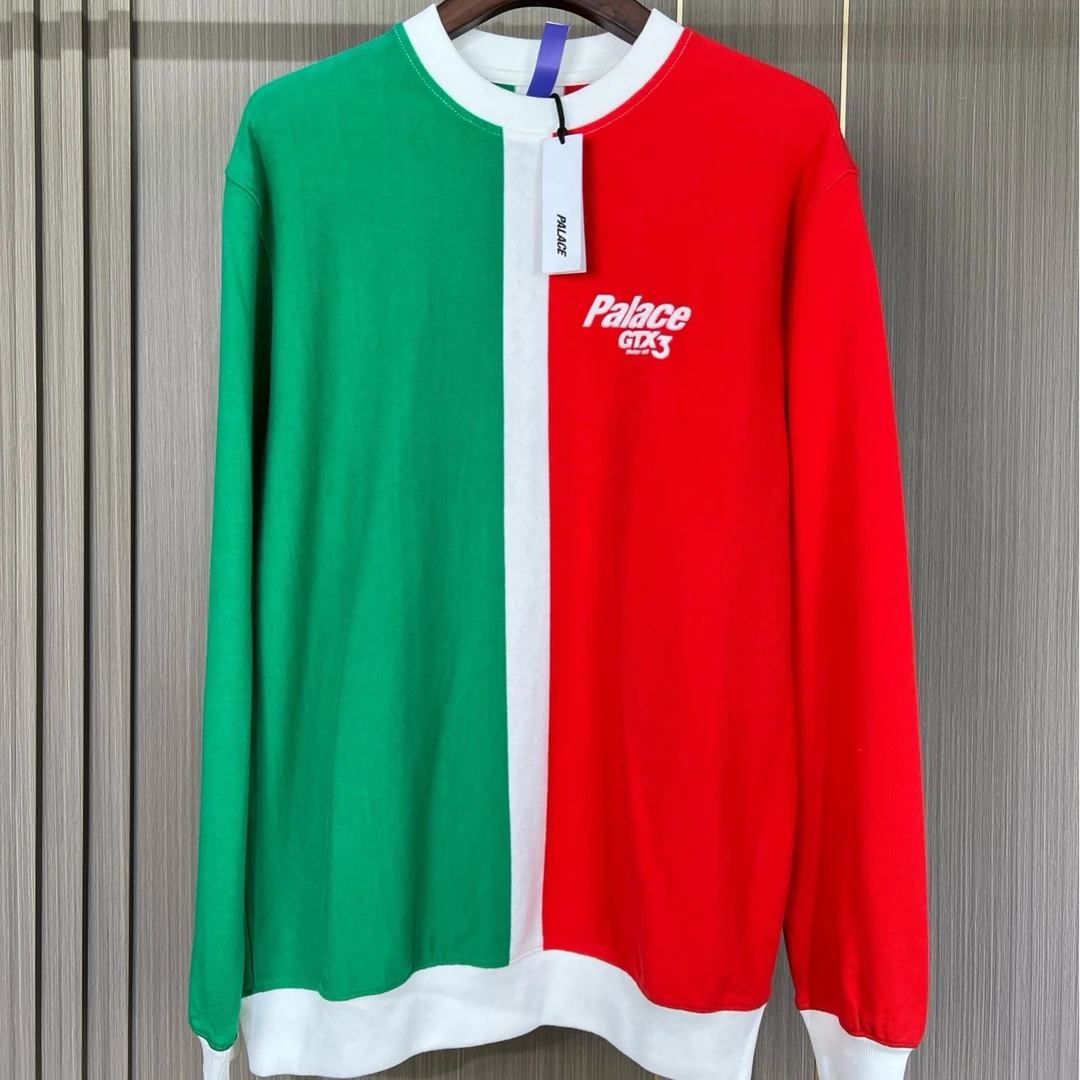 Palace 红绿拼色刺绣字母Logo卫衣 码数：m 新旧：全新