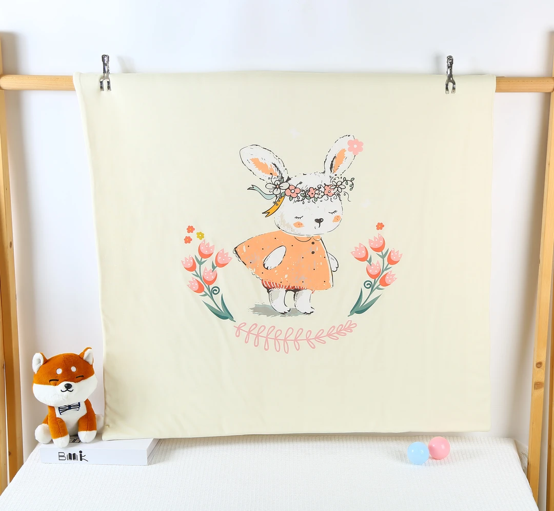 童被婴幼儿针织印花拼接可水洗透气吸湿加厚男女儿童宝宝空调被