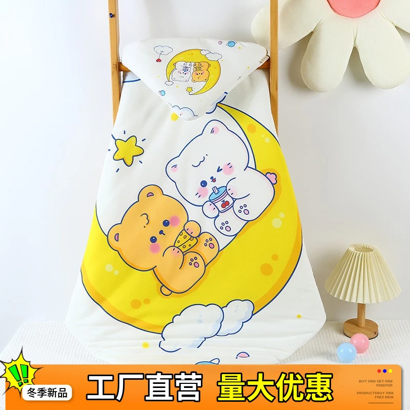 包被婴幼儿秋冬款加厚数码印花抱被男女婴儿宝宝产房外出抱被