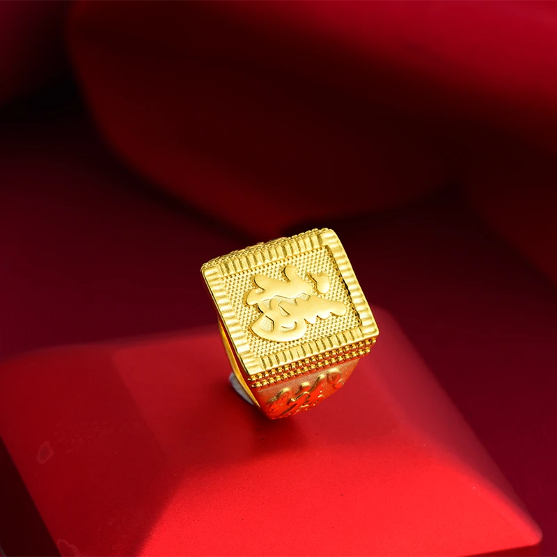 合金戒指 男士时尚大气经典百福戒指