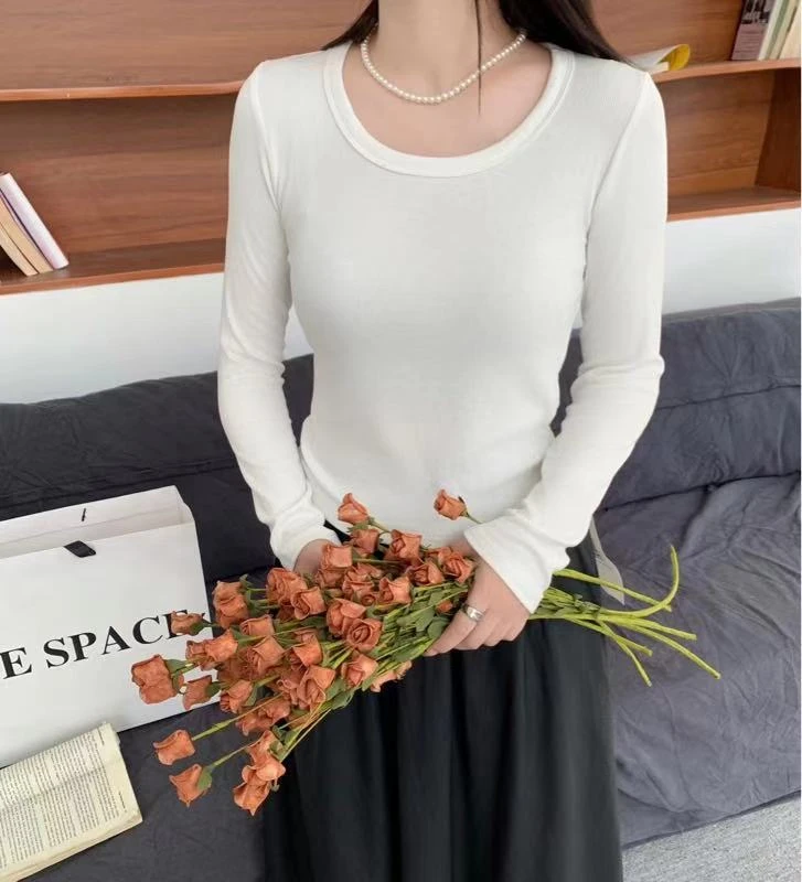 新品圆领长袖打底上衣8817