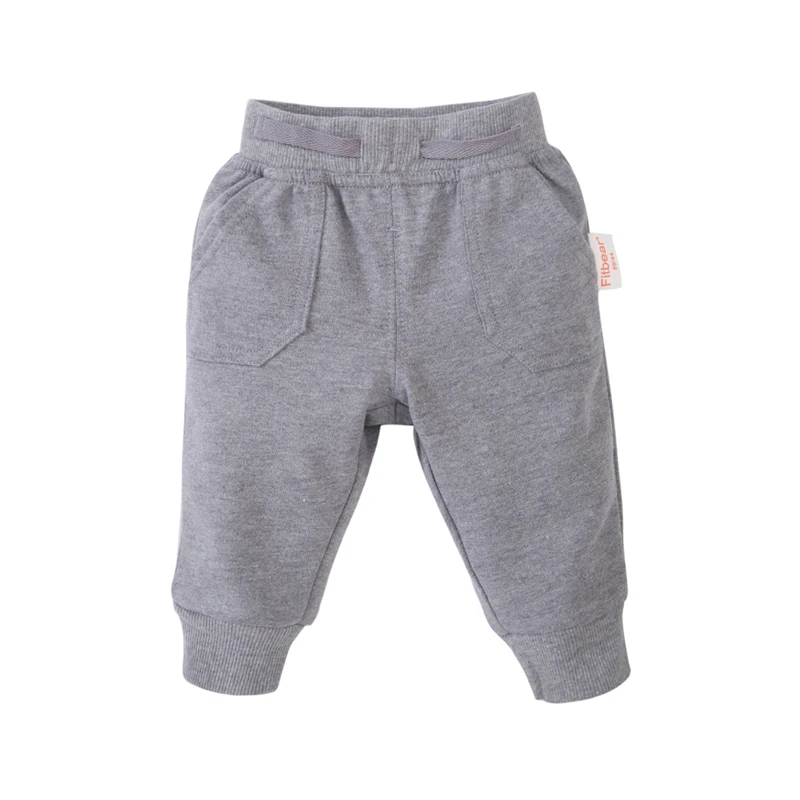 特价外贸原单英版男宝新生儿A类秋款灰色休闲柔软长裤加长加肥版