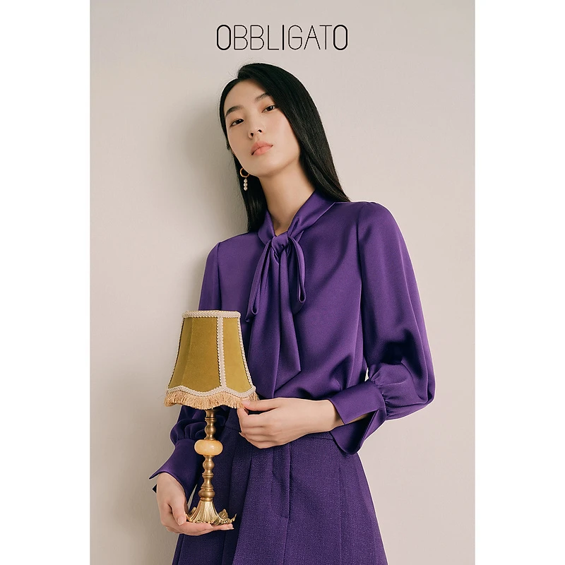 OBBLIGATO奥丽嘉朵2023秋季1C33370090品牌当年优雅气质女上衣