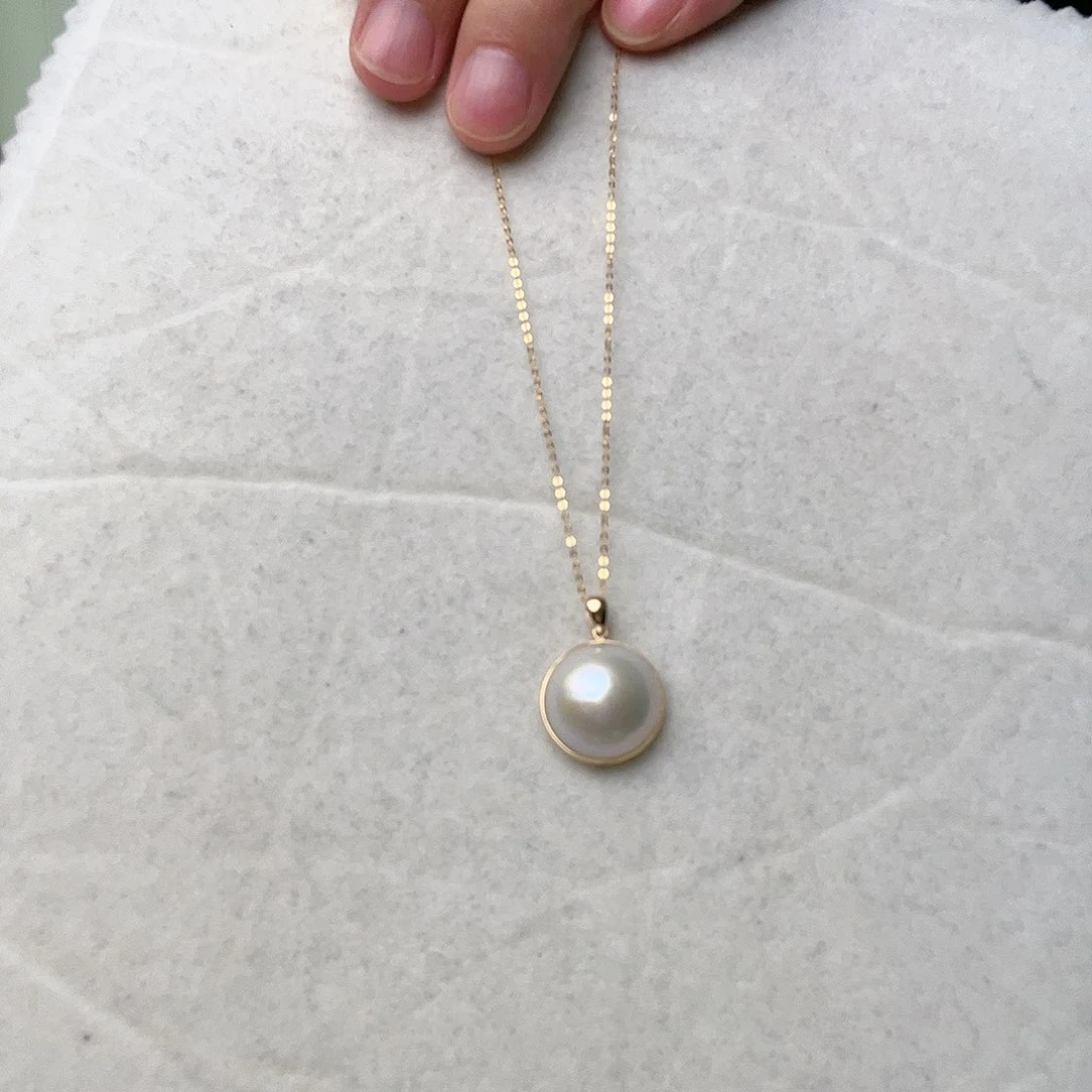 拼合珍珠（马贝珠）颈饰未镶嵌