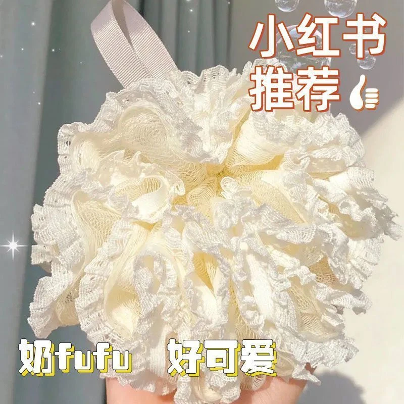 沐浴球女柔软高级不易散洗澡男浴花球起泡泡浴搓澡球两用好物大号