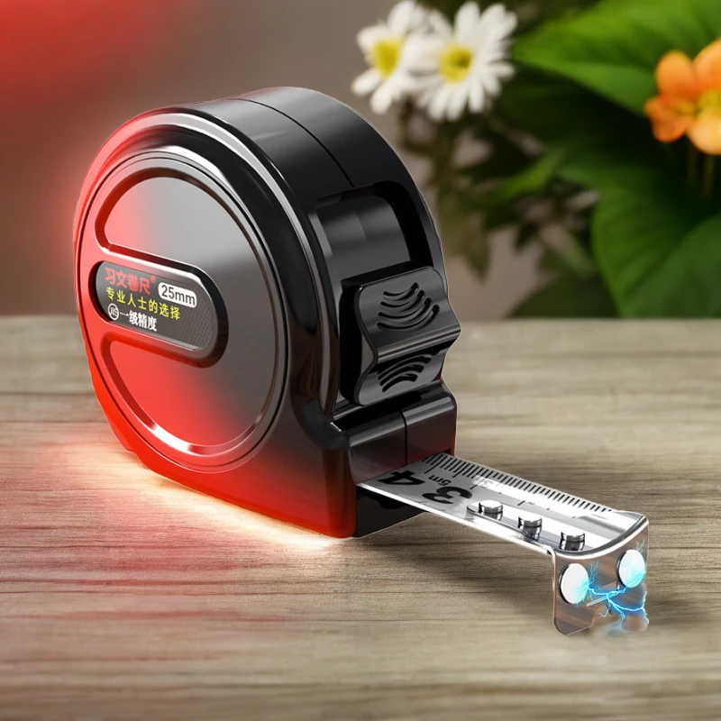 强磁5米高精度卷尺耐磨耐摔3米7.5米10米不锈钢色盒尺装修米尺
