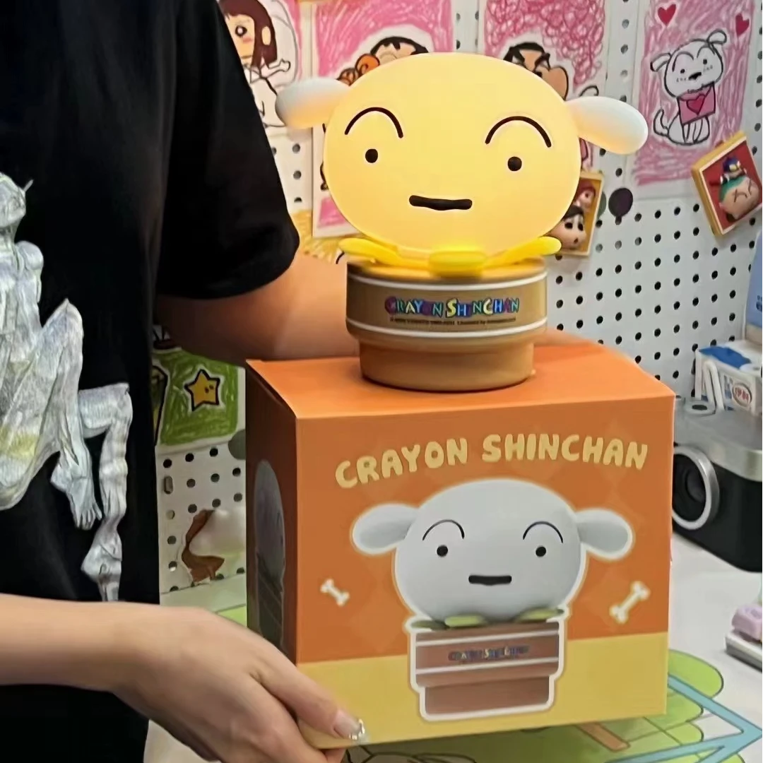 正版授权蜡笔小新小白睡眠小夜灯拍拍灯卡通创意LED桌面床头小白