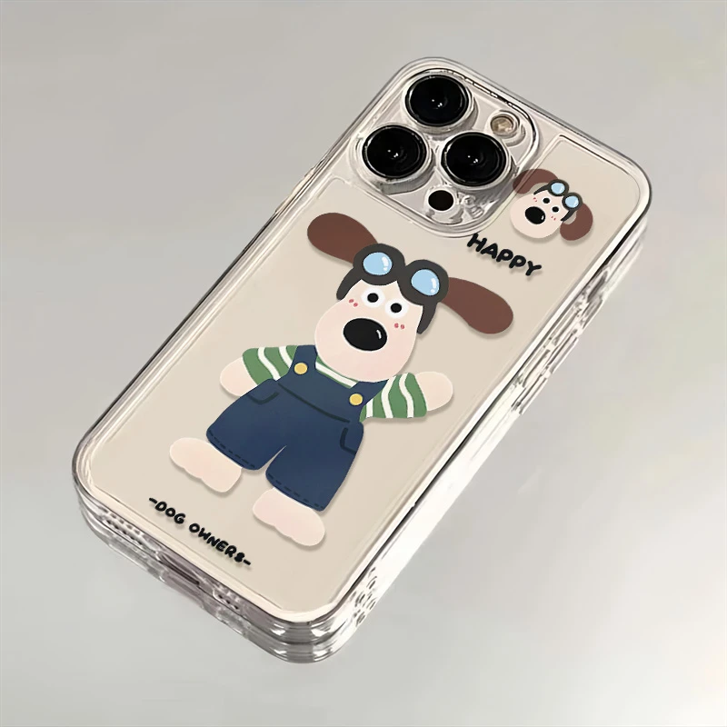 招手掌门狗苹果oppo小米vivo华为iPhone15手机壳14promax太空软13