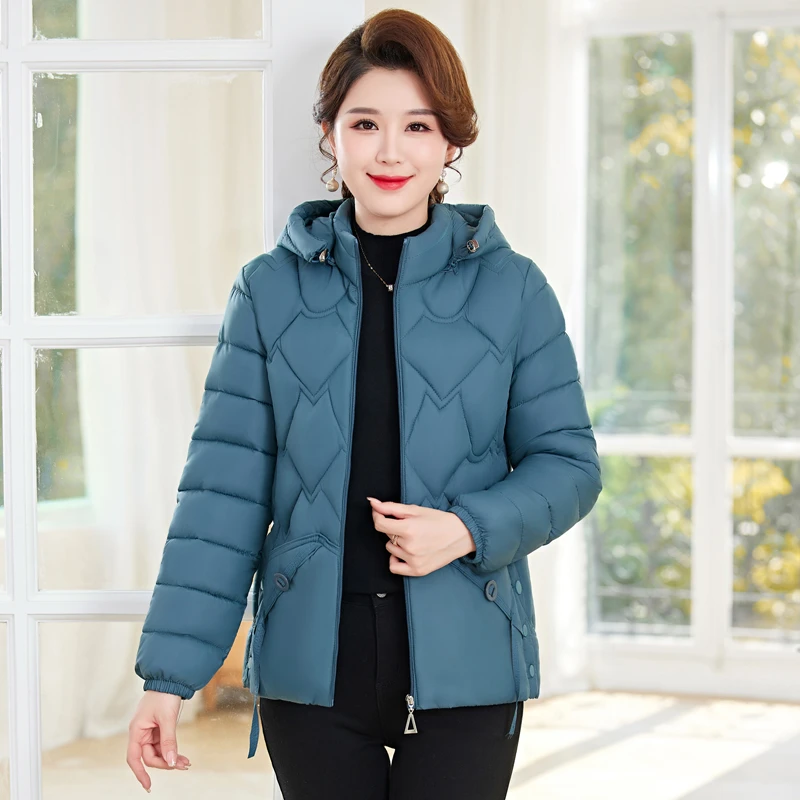 YL9811中老年加厚女装妈妈装大码时尚保暖冬季棉服