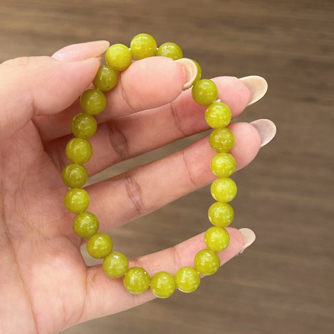 玉石手串苹果绿时尚百搭