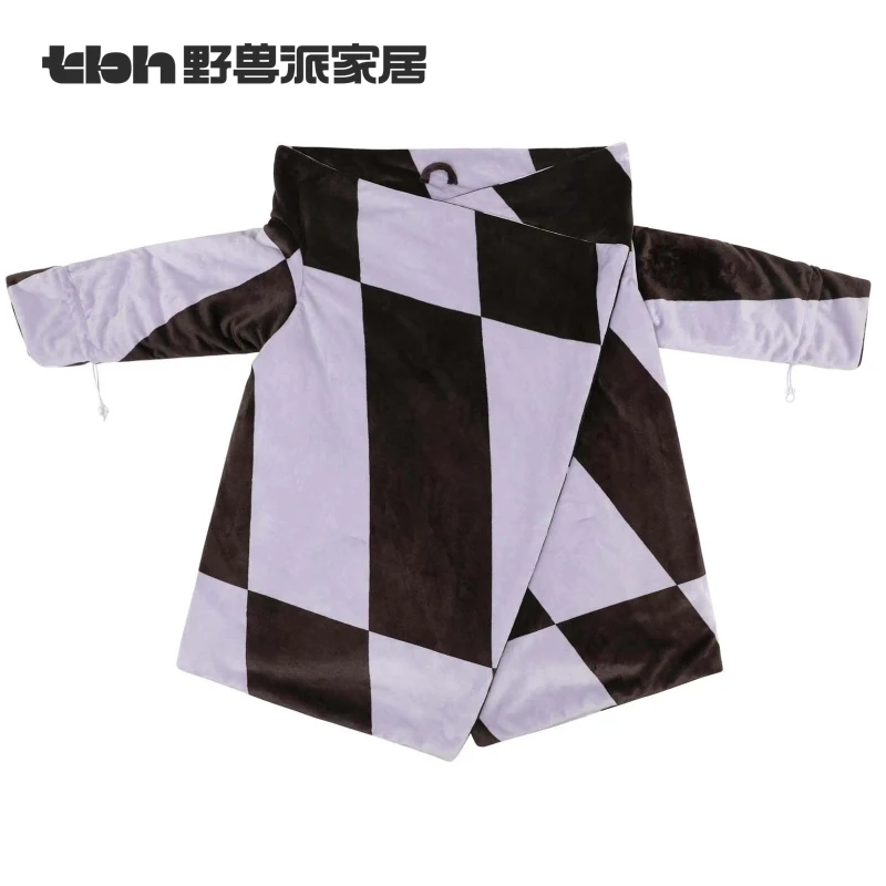 tbh野兽派家居懒人被带袖多功能保暖宿舍办公室披肩可穿被子冬dr