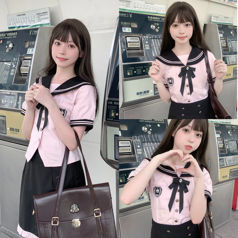 【黛樱】熊补补原创正版韩系jk制服套装学院风收腰纯欲辣妹包臀裙