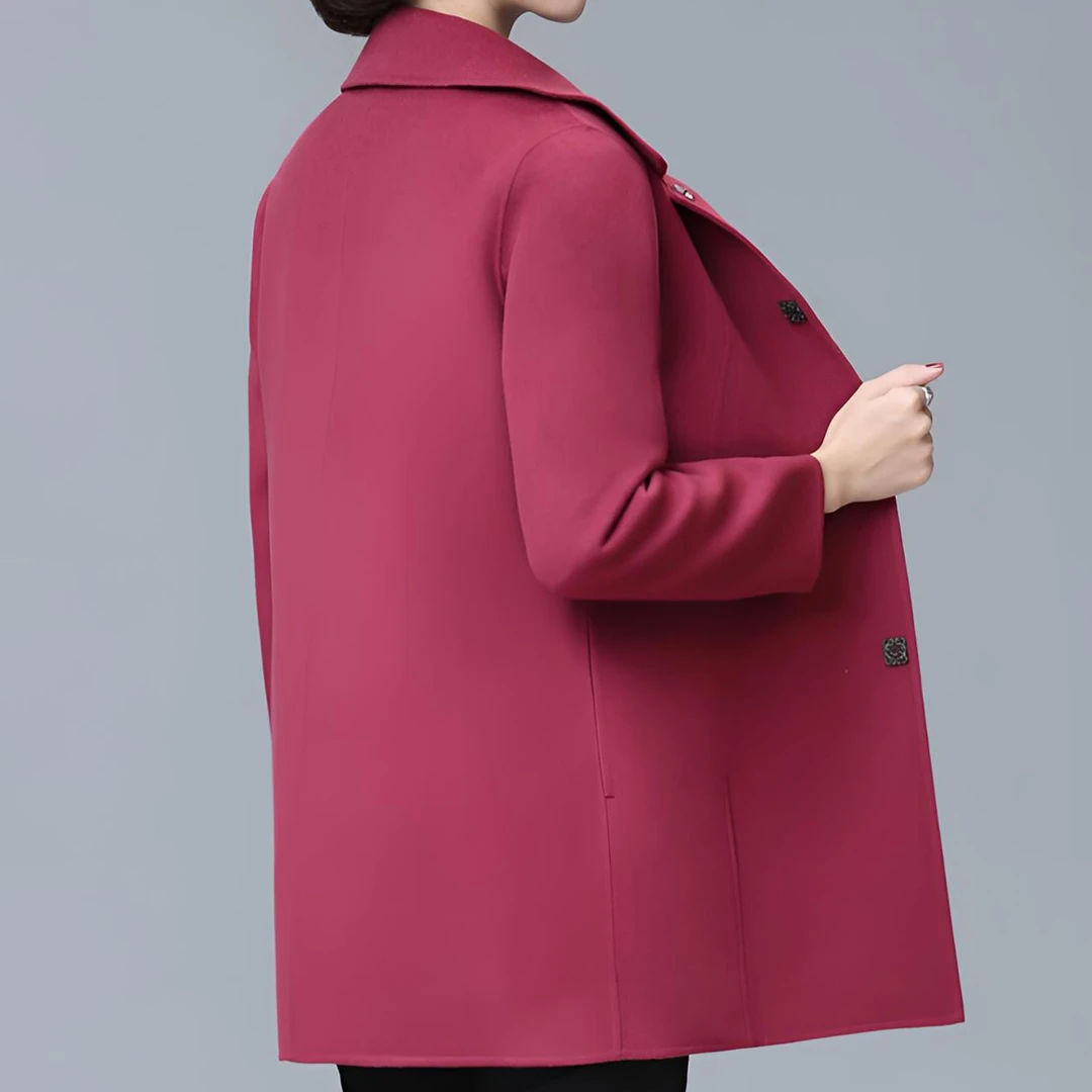 2026中老年人双面羊毛大衣女妈妈装秋冬新款奶奶大码羊毛冬装外套