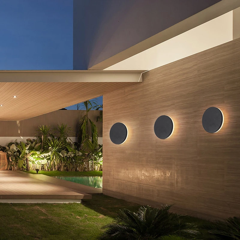 led户外壁灯防水室外外墙简约庭院灯别墅花园走廊接线门口围墙灯