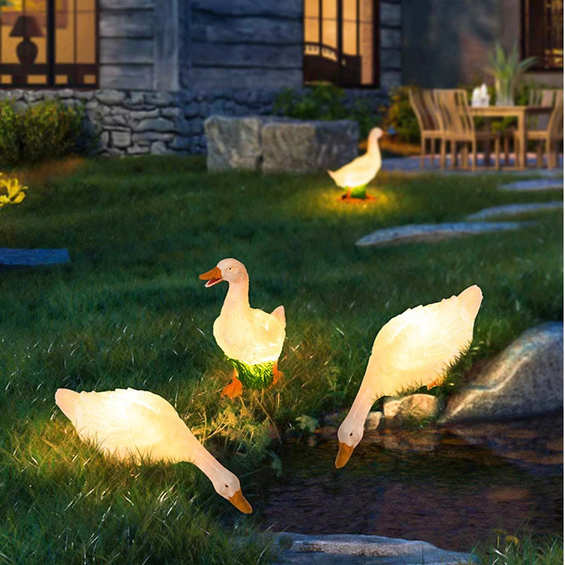 户外鸭子动物造型灯仿真发光庭院灯文旅景观花园别墅草坪灯氛围灯