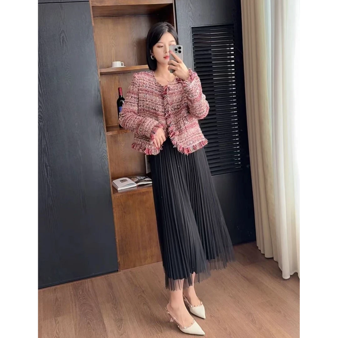 【心灵】【粉流苏】MSSY美舒尚衣、上衣气质时尚编织轻奢短款百搭83012