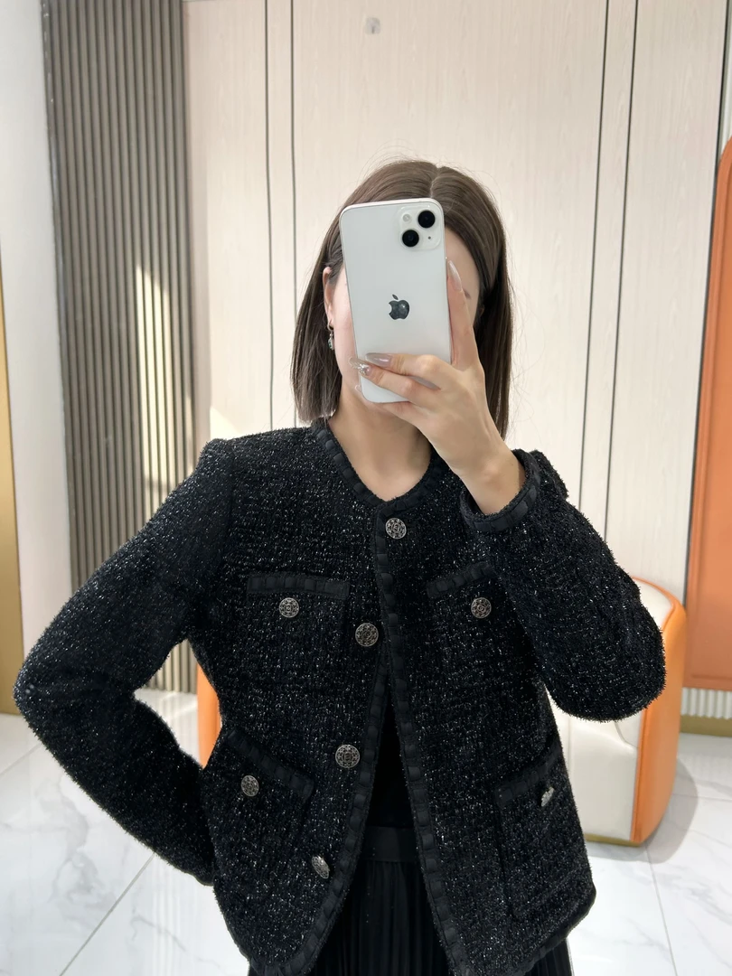 MSSY美舒尚衣、90白鹅绒小香风气质轻奢短款时尚百搭黑色秋冬90004