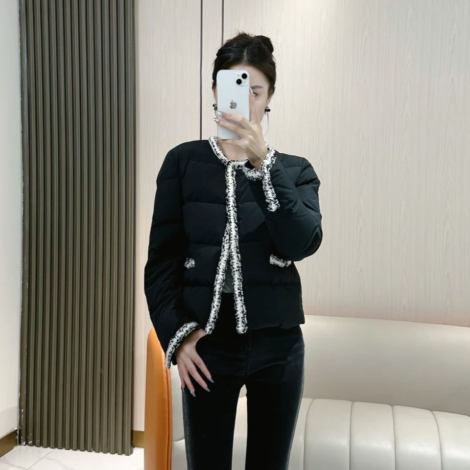 MSSY美舒尚衣，【羽绒服/90%白鹅绒】小香风休闲百搭显瘦设计师90002