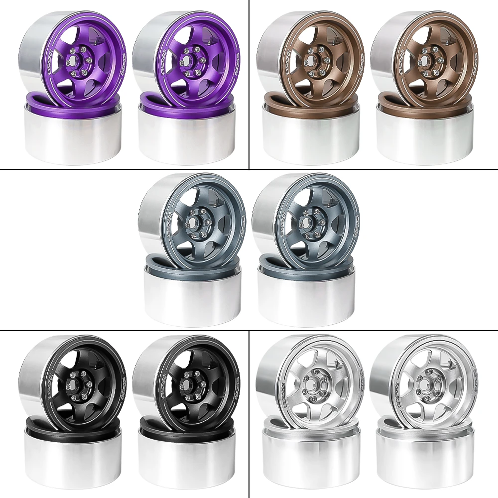 2.2寸竞速TE37金属轮毂适用1/10 1/8攀爬车易控CROSSRC SXC10TRX4