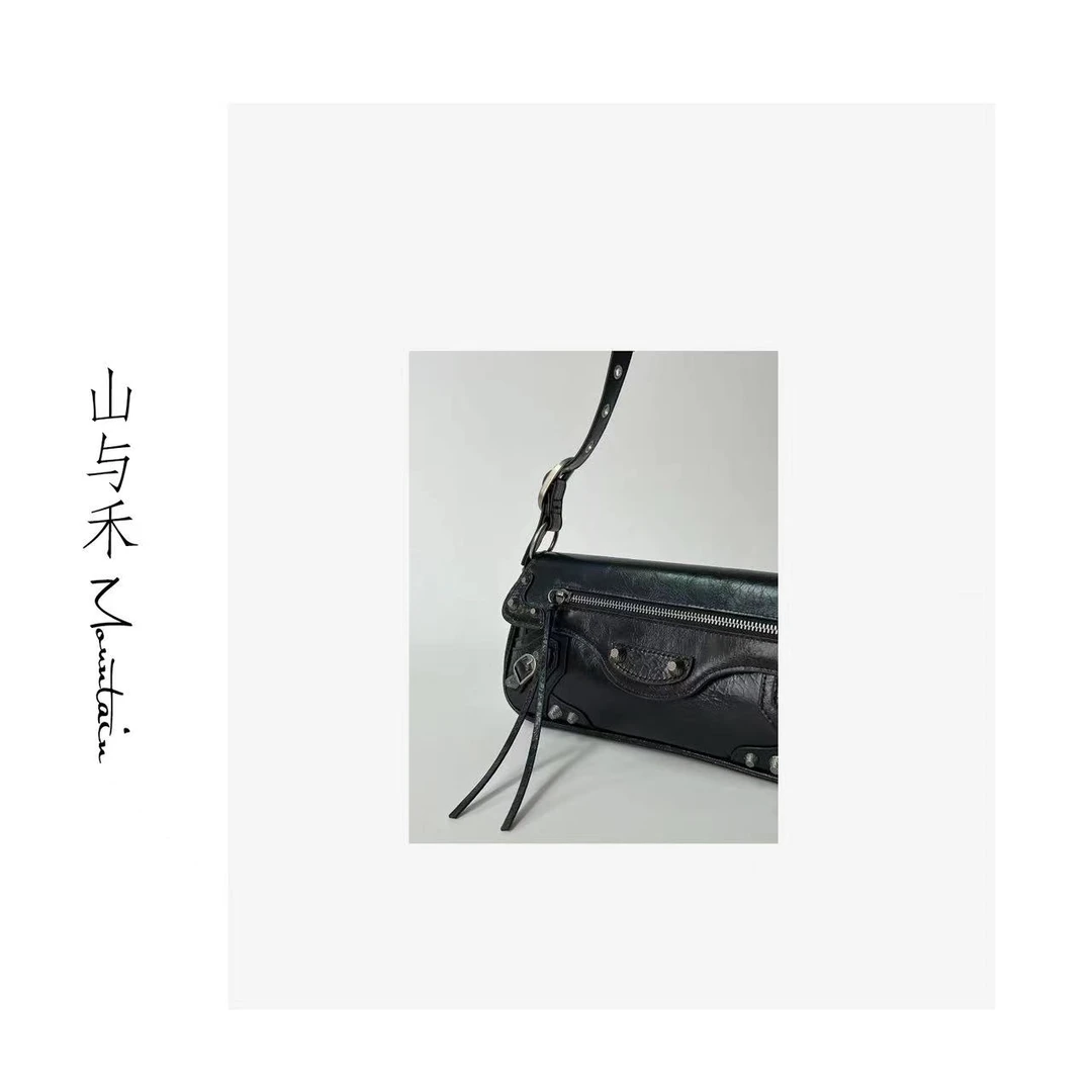 B新款方形单肩腋下包SH96108-1小号黑色
